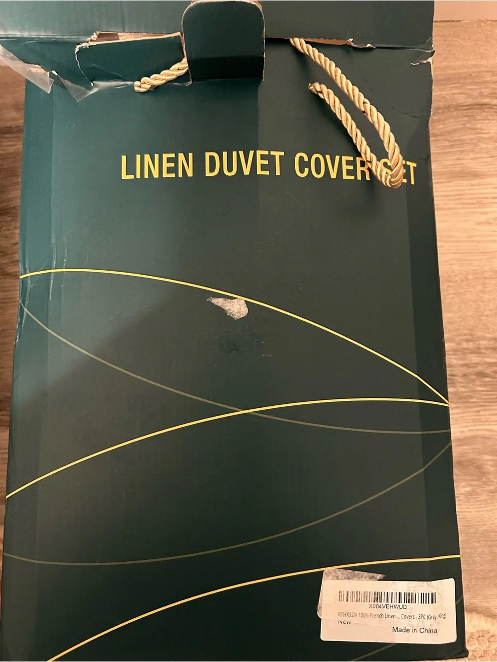 Linen Duvet Cover Set, 100% Washed French Flax Linen Bedding king size
